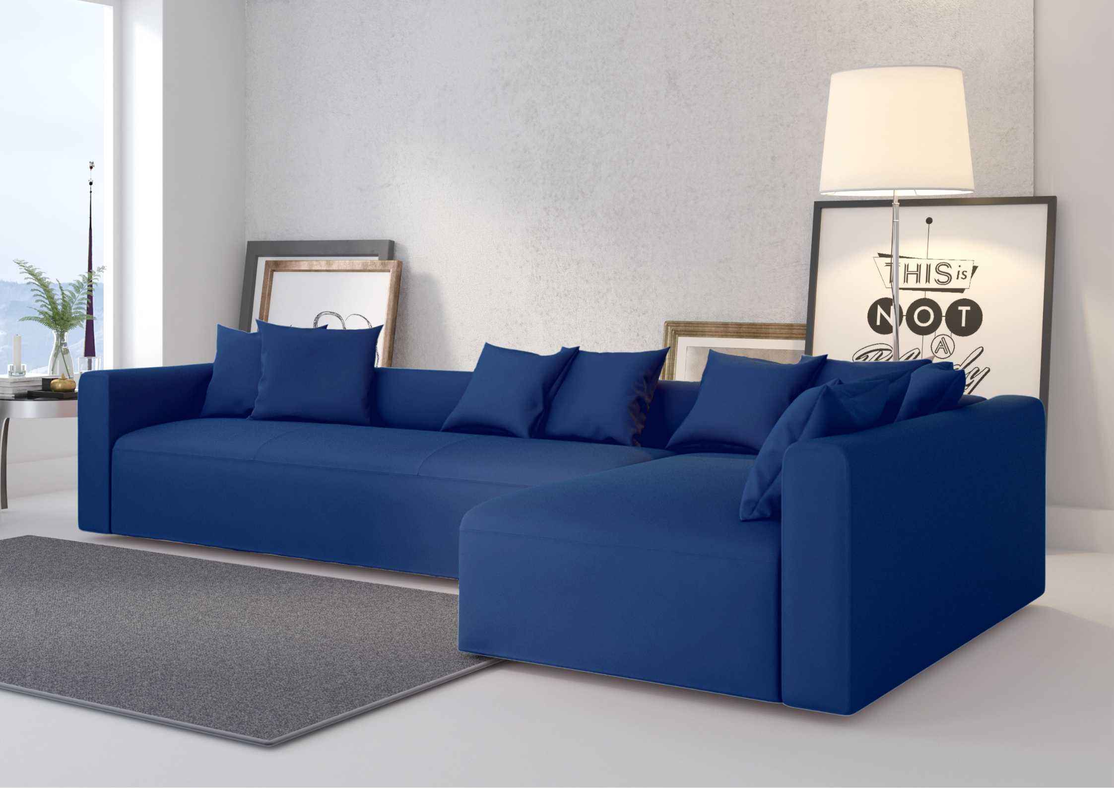 Duży industrialny narożnik prawy w kolorze granatowym